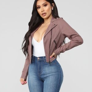 Ride For Me Moto Jacket Mauve
